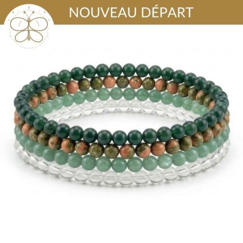 kit bracelets nouveau depart pierres naturelles pour changer de vie et repartir sur de nouvelles bases