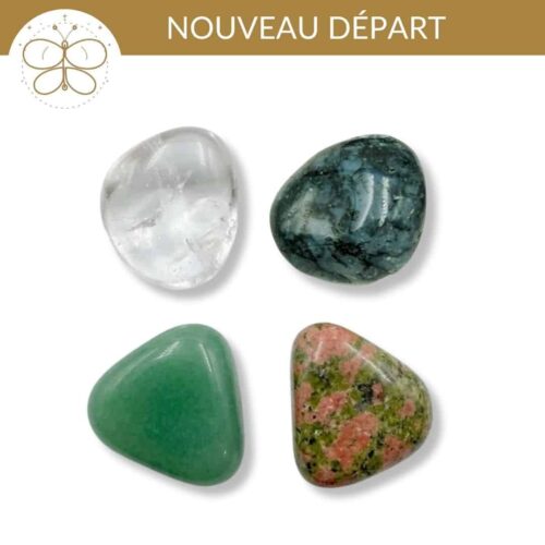 kit pierres nouveau depart pierres naturelles pour avancer apres une periode difficile et retrouver un nouvel equilibre
