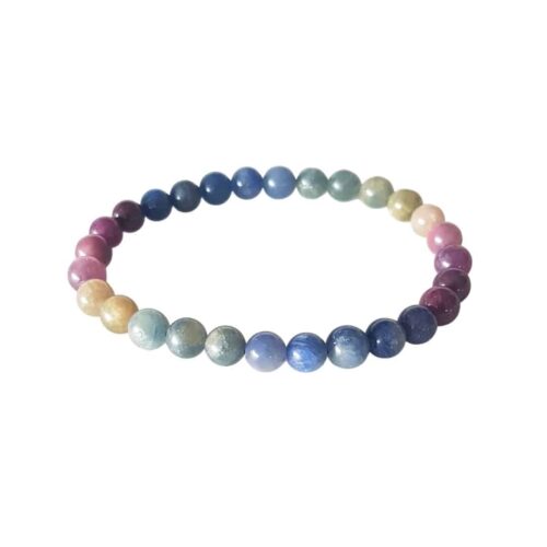 Bracelet Saphir multicolore 6mm trié
