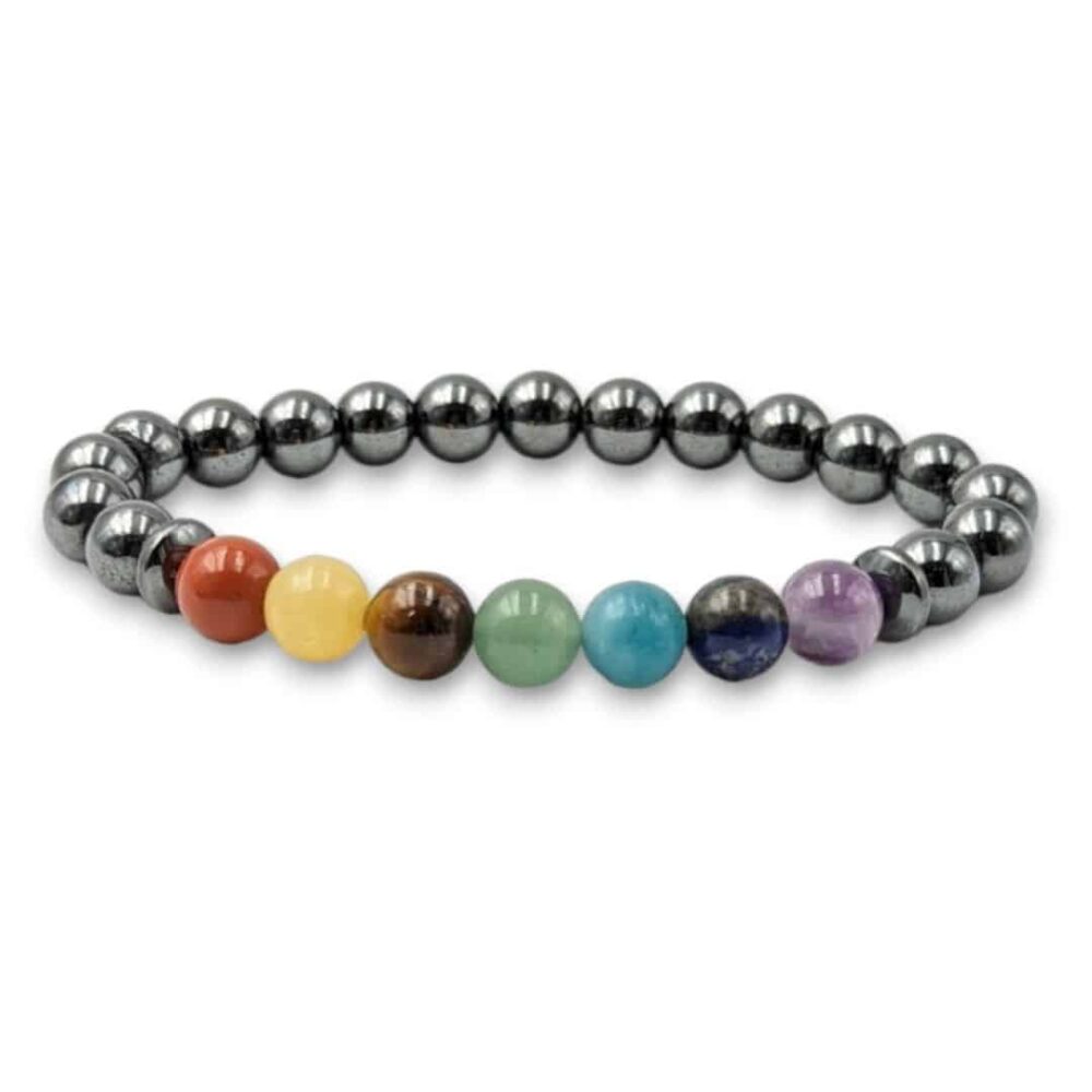 Bracelet 7 Chakras Hématite