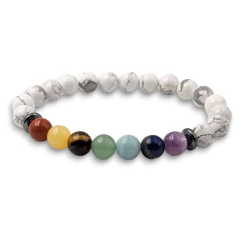 Bracelet 7 Chakras Howlite