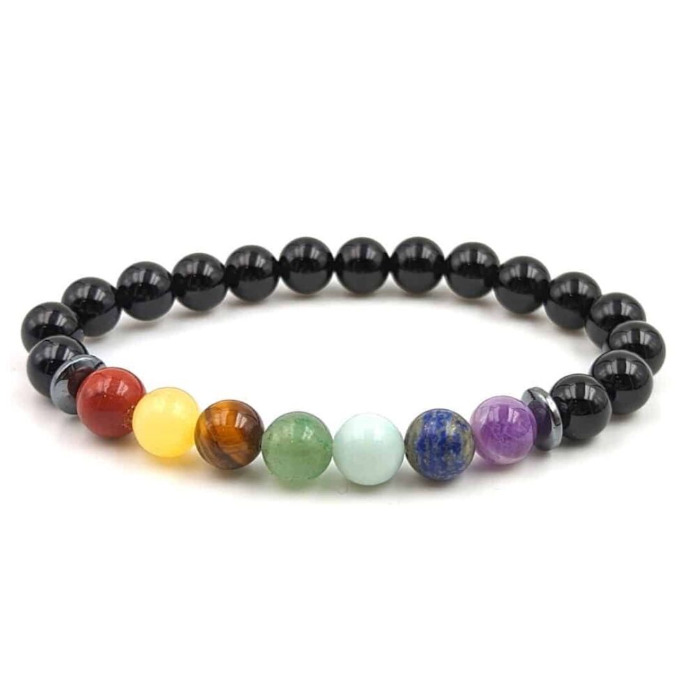 Bracelet 7 Chakras Onyx 