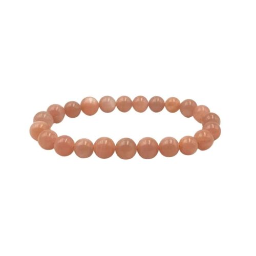 Bracelet Pierre de Lune rose 8mm