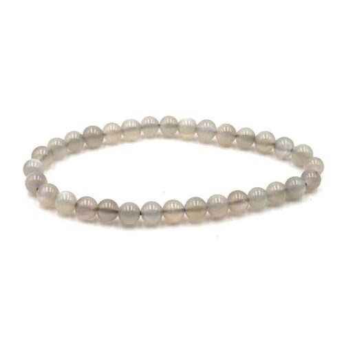 Bracelet pierre de lune grise 6mm