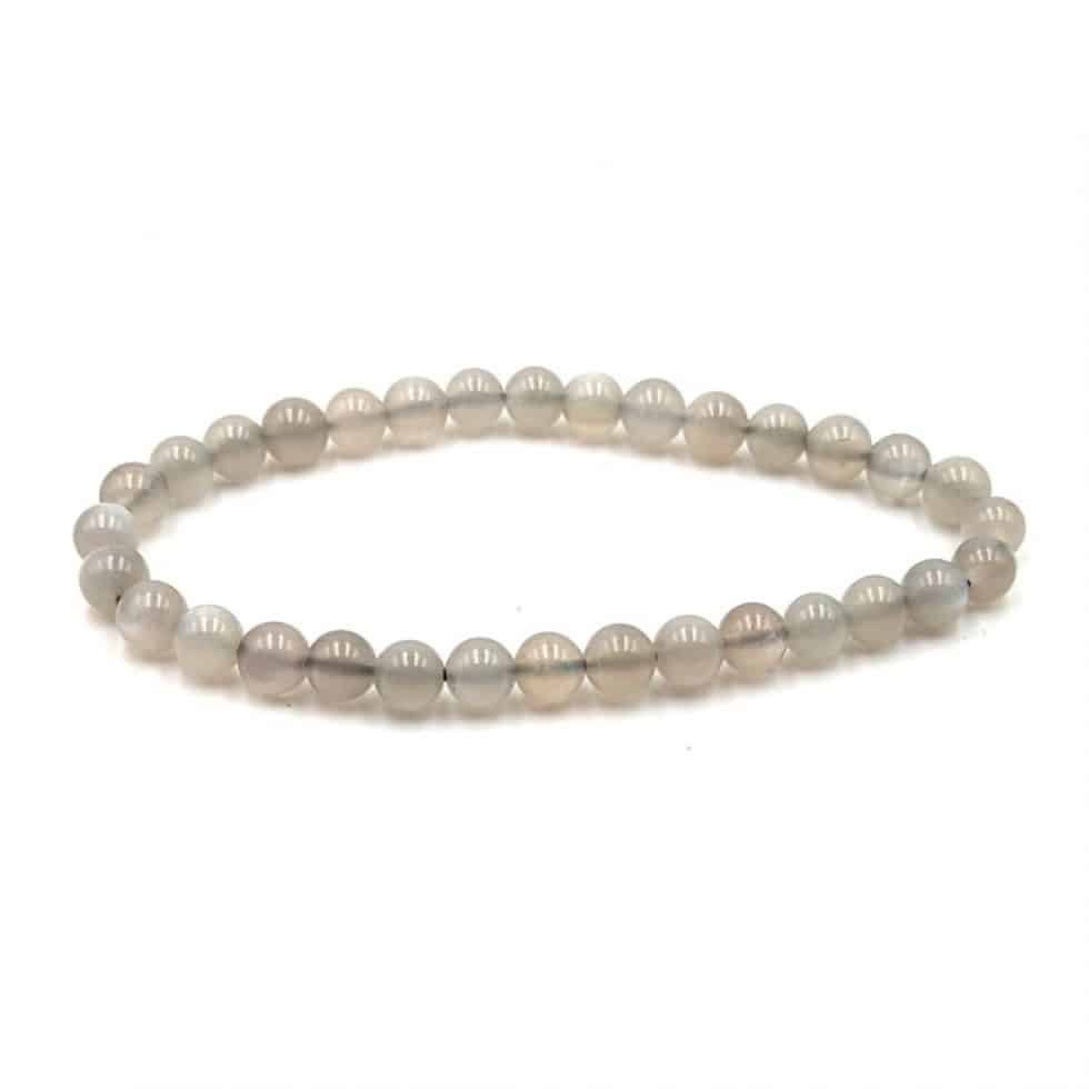 Bracelet En Pierre De Lune Beige - Perles 6 Mm, Neuf Avec étiquettes, Marque OxcmoBijoux