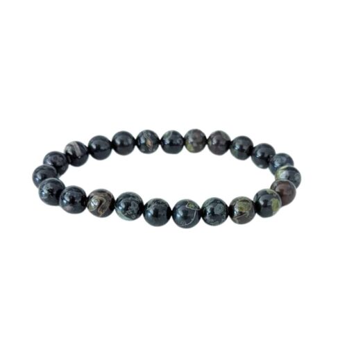 Bracelet Obsidienne fleurie 8mm