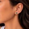 boucles oreilles puces aventurine naturelle portees 6mm