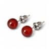 boucles oreilles puces cornaline naturelle garaulion