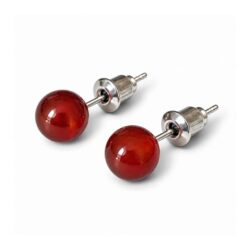 boucles oreilles puces cornaline naturelle garaulion