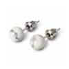 boucles oreilles puces howlite naturelle garaulion
