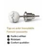 boucles oreilles puces howlite naturelle vue profil tige