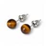 boucles oreilles puces oeil de tigre naturelle garaulion