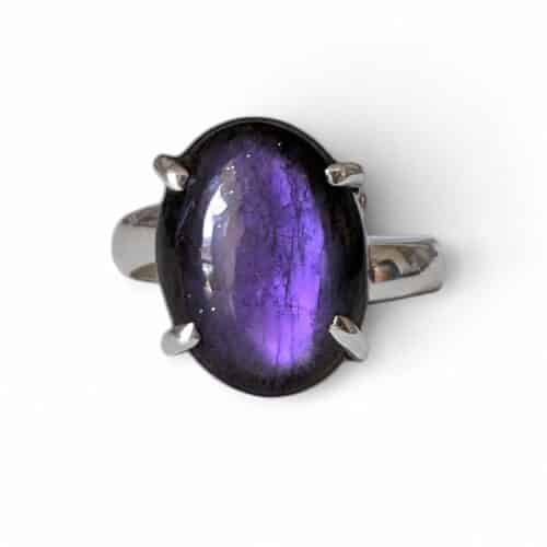 Bague Labradorite violette