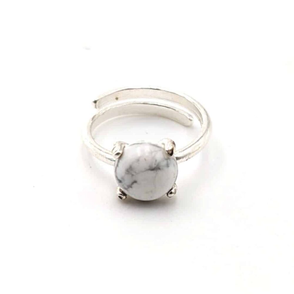 Bague Howlite argent