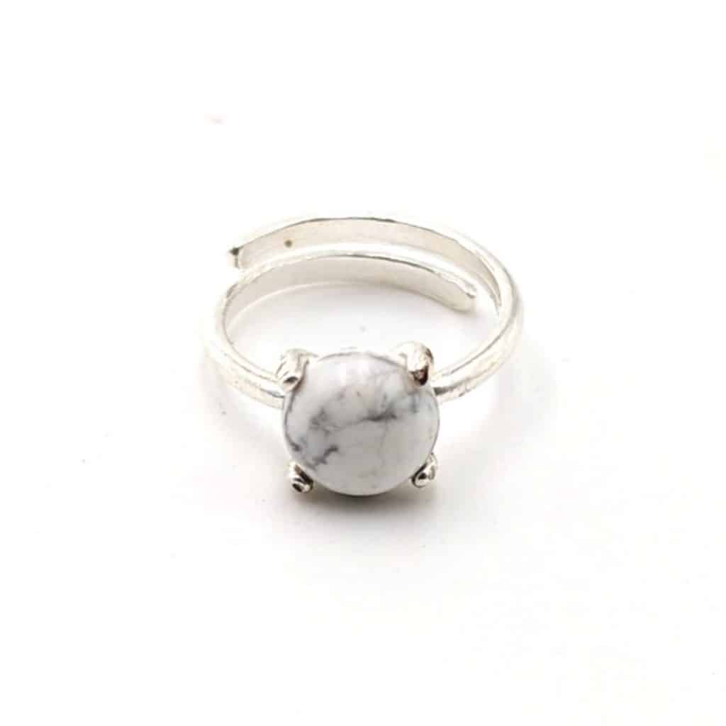 Bague Howlite argent