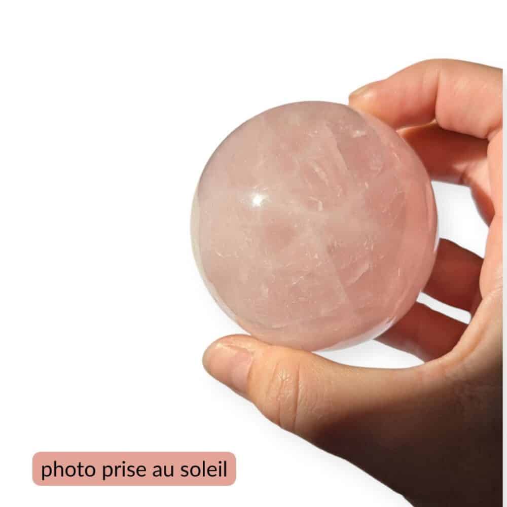 sphère quartz rose étoile