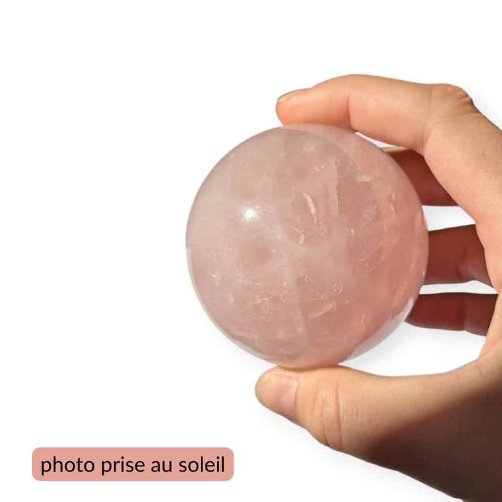 sphère quartz rose étoile