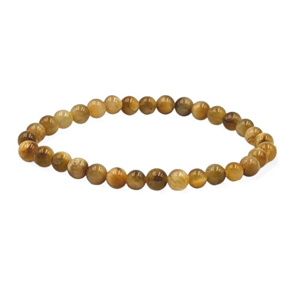 Bracelet Oeil de Tigre doré 6mm