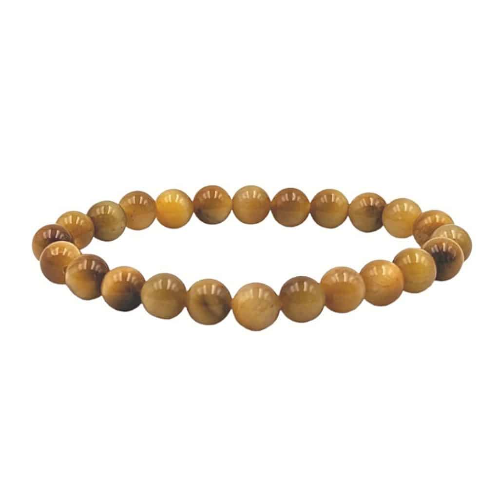 Bracelet Oeil de Tigre doré 8mm
