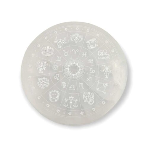 Plaque Sélénite - les signes astrologiques