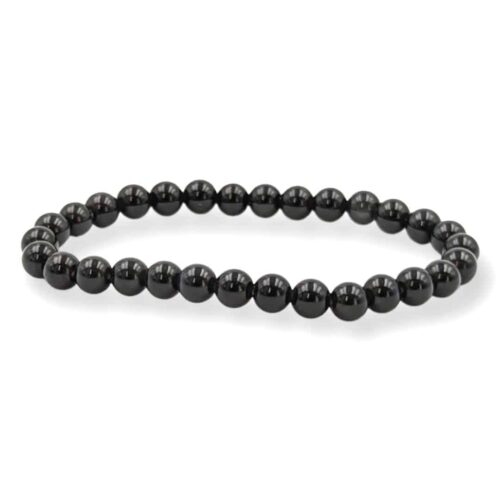 Bracelet Obsidienne dorée 6mm