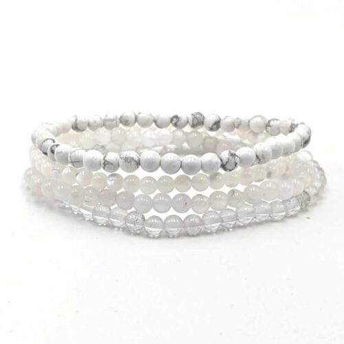 Bracelets pierre blanche | chakra couronne