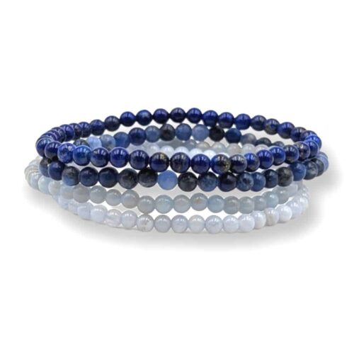 Bracelets pierre bleu | chakra de la gorge et du 3ème oeil