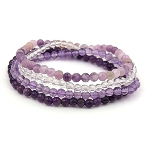 Bracelets pierre violette | chakra couronne