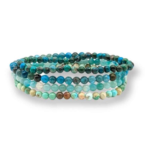 Bracelets pierre turquoise | chakras du coeur et de la gorge