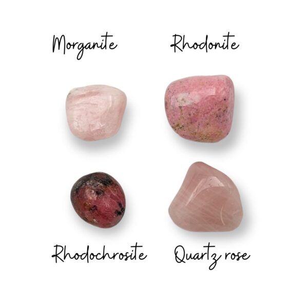 morganite quartz rose rhodochrosite rhodonite