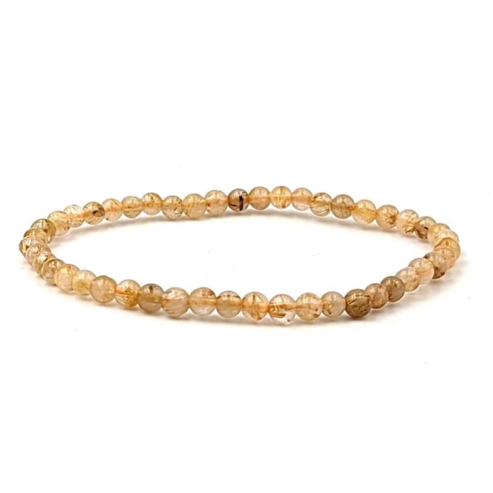 Bracelet Cristal de roche rutile 5mm
