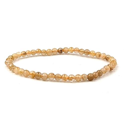 Bracelet Cristal de roche rutile 4mm