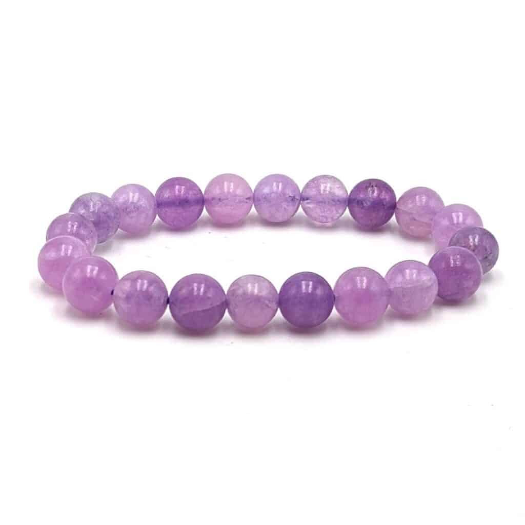 Bracelet Améthyste lavande 10mm