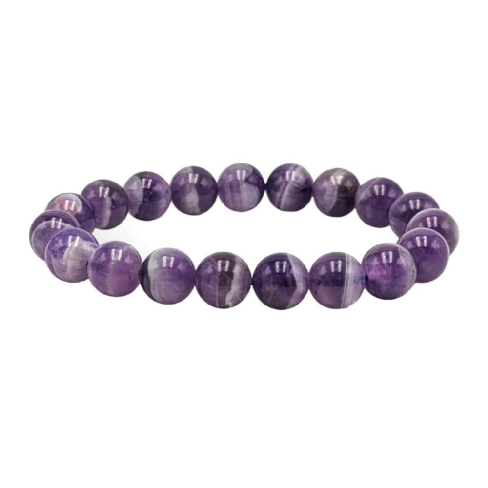 Bracelet Améthyste rubanée 10mm