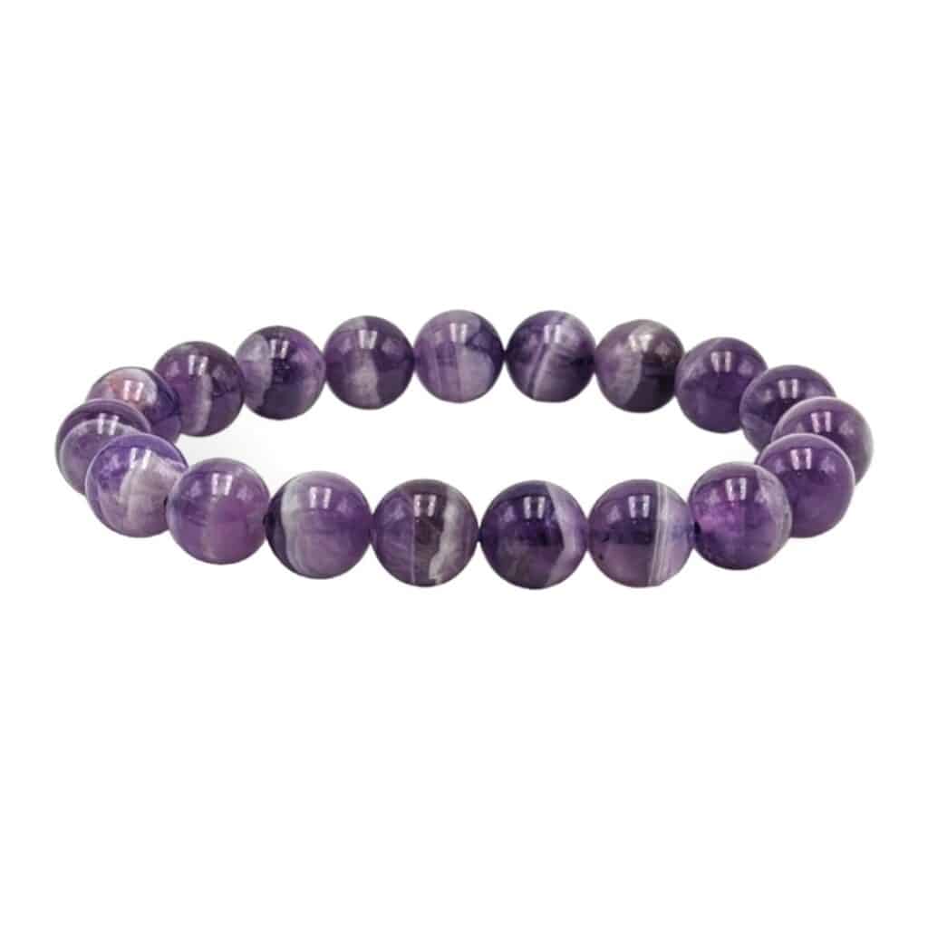 Bracelet Améthyste rubanée 10mm