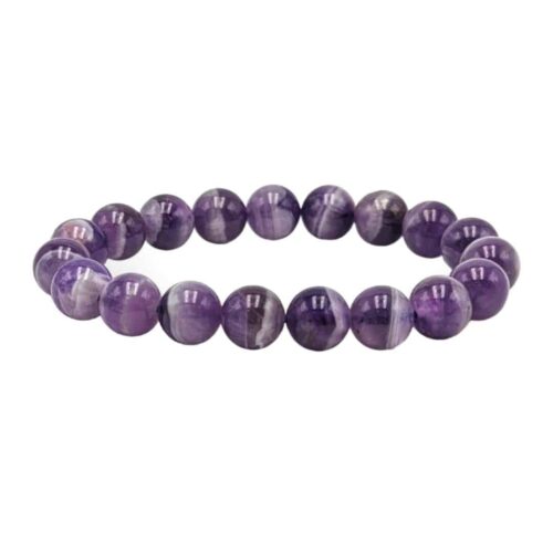 Bracelet Améthyste rubanée 10mm