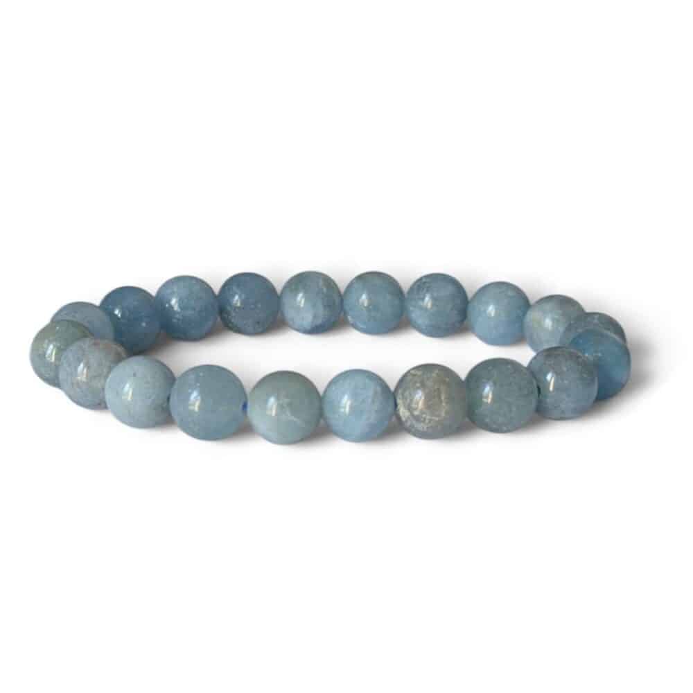 bracelet aigue-marine 10mm