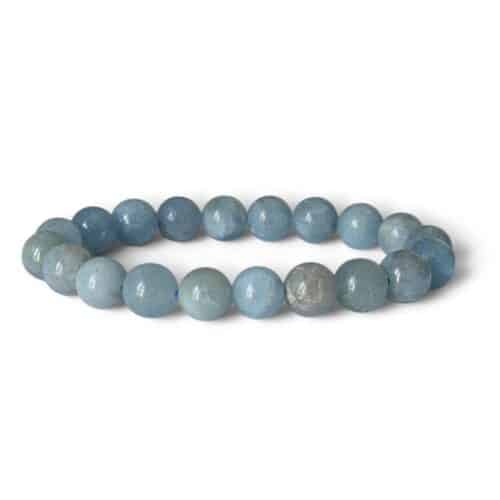 bracelet aigue-marine 10mm