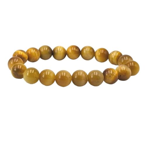 Bracelet Oeil de Tigre doré 10mm