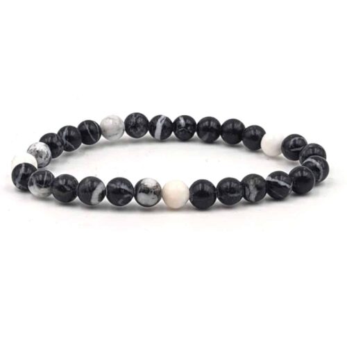 Bracelet Jaspe zèbre 6mm