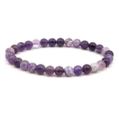 Bracelet Améthyste rubanée 6mm