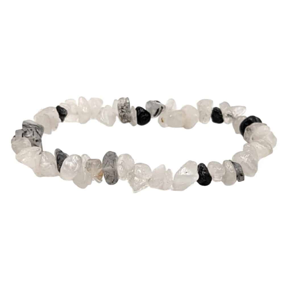 Bracelet Cristal de roche et Tourmaline baroque