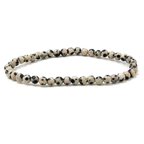 Bracelet Jaspe Dalmatien 4mm