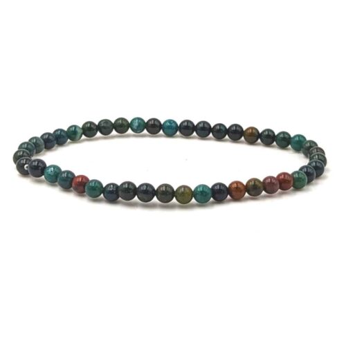 Bracelet Jaspe Héliotrope 4mm