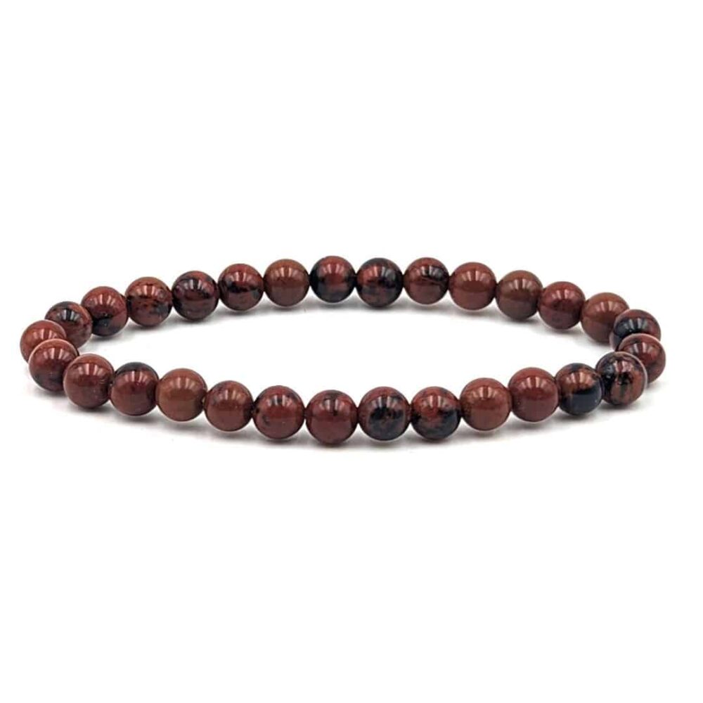 Bracelet Obsidienne acajou 6mm