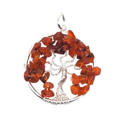 Pendentif Arbre de vie en Cornaline