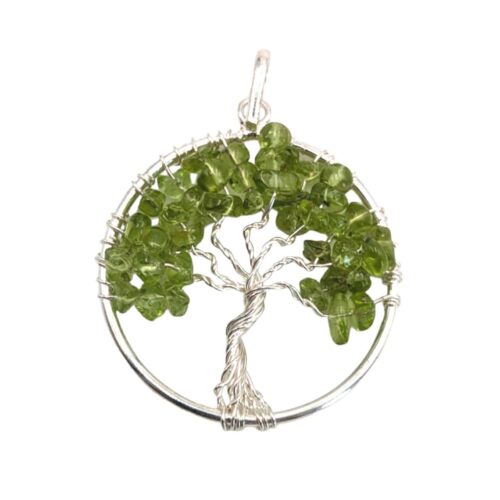 Pendentif Arbre de vie en Péridot