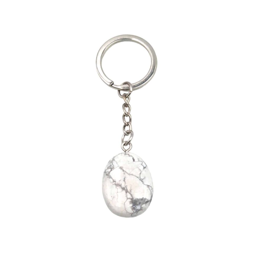 Porte-clés pierre Howlite