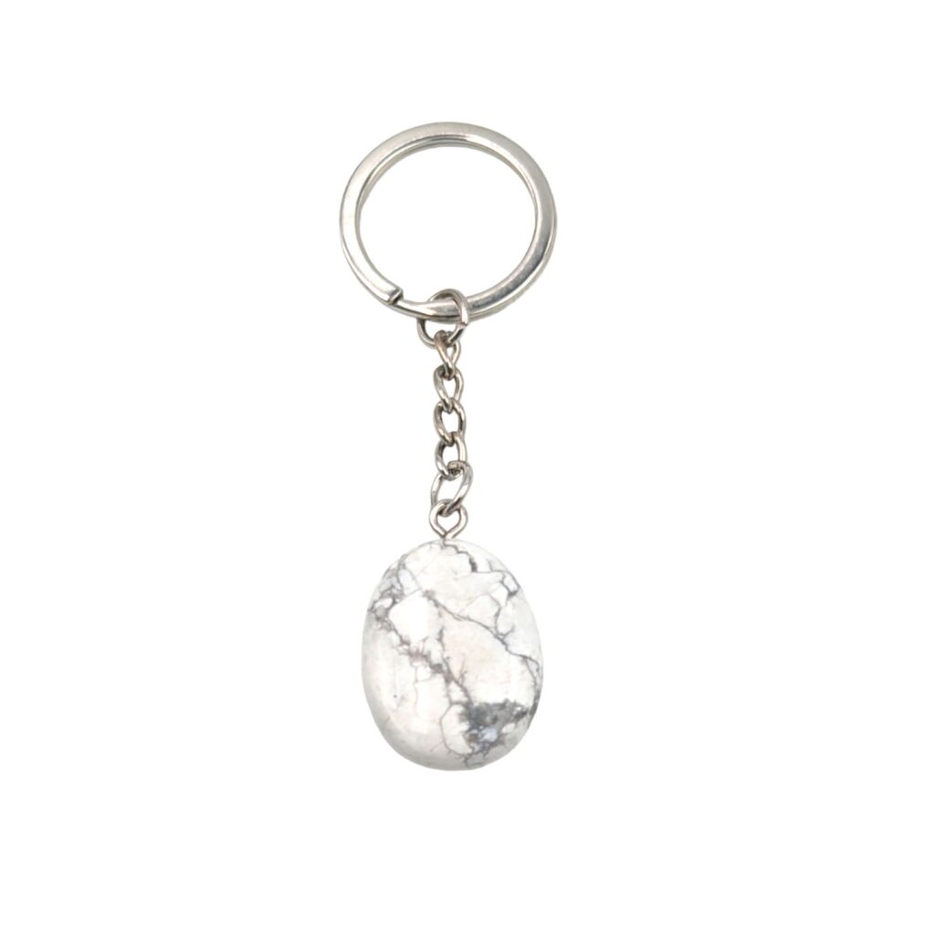 Porte-clés pierre Howlite