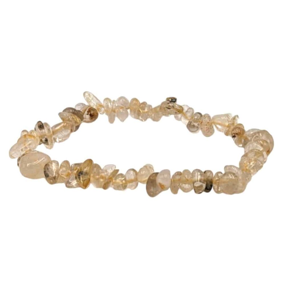 Bracelet Cristal de roche rutile baroque